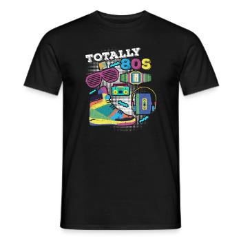80er Jahre 80s Mottoparty Boombox Walkman Geschenk - Männer T-Shirt - Schwarz - Vorne - AI Model Male 178 light (178cm)