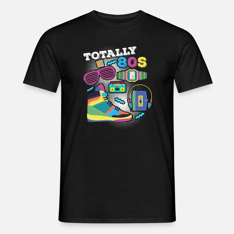 80er - Männer T-Shirt - Schwarz