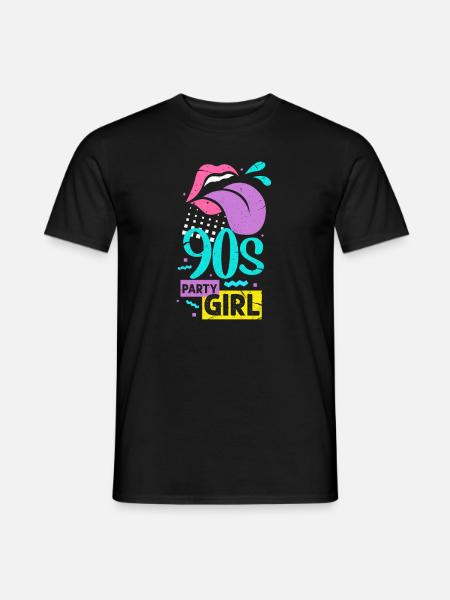 90er Jahre Mädchen Frau 90s Girl Party Geschenk - Mænd T-shirt - sort