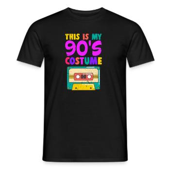 90s 90s cassette party theme party gift - Men's T-Shirt - black - Front - AI Model Male 178 light (178cm)