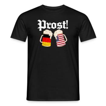 USA - Männer T-Shirt - Schwarz - Vorne - AI Model Male 178 light (178cm)