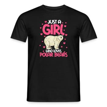 Ours polaire Fille Polaire Ours Polaire Ours Cadeau - T-shirt homme - noir - Devant - AI Model Male 178 light (178cm)
