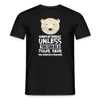 Ours polaire - T-shirt homme - noir - Devant - AI Model Male 178 light (178cm)
