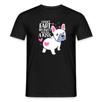 Bulldog français - T-shirt homme - noir - Devant - AI Model Male 178 light (178cm)