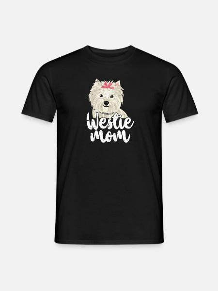 Westie Mom - Mænd T-shirt - sort