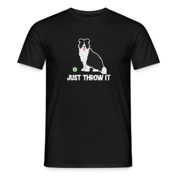 Border collie - T-shirt homme - noir - Devant - AI Model Male 178 light (178cm)