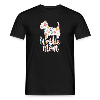 Westie West Highland White Terrier - Men's T-Shirt - black - Front - AI Model Male 178 light (178cm)