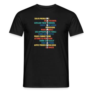 Math Math Teacher Algebra School Pi Gift - Men's T-Shirt - black - Front - AI Model Male 178 light (178cm)
