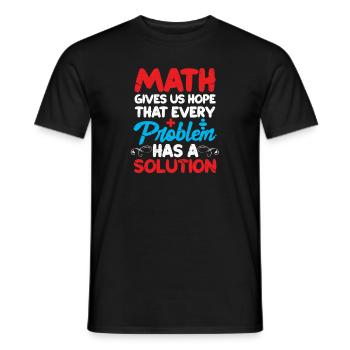 Mathématiques - T-shirt homme - noir - Devant - AI Model Male 178 light (178cm)