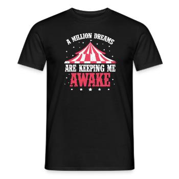 Circus Ringmeister Circus Tent Manege Gift - Men's T-Shirt - black - Front - AI Model Male 178 light (178cm)