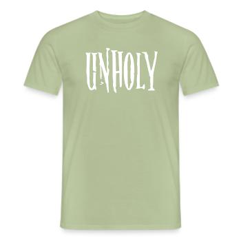 Satanism - Men's T-Shirt - sage - Front - AI Model Male 178 light (178cm)