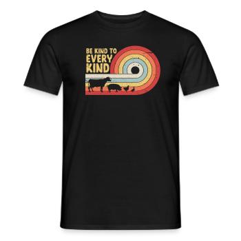 Vegan - Men's T-Shirt - black - Front - AI Model Male 178 light (178cm)