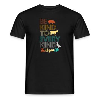 Vegan - Men's T-Shirt - black - Front - AI Model Male 178 light (178cm)