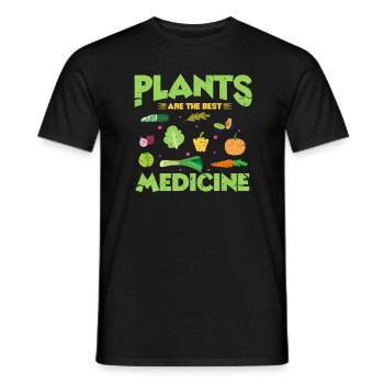 Vegan - Men's T-Shirt - black - Front - AI Model Male 178 light (178cm)