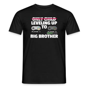 Grand frère Gamer frères sœurs soeur - T-shirt homme - noir - Devant - AI Model Male 178 light (178cm)