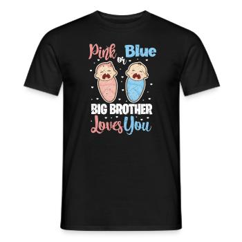 Großer Bruder Schwester Schwangerschaft Baby - Männer T-Shirt - Schwarz - Vorne - AI Model Male 178 light (178cm)