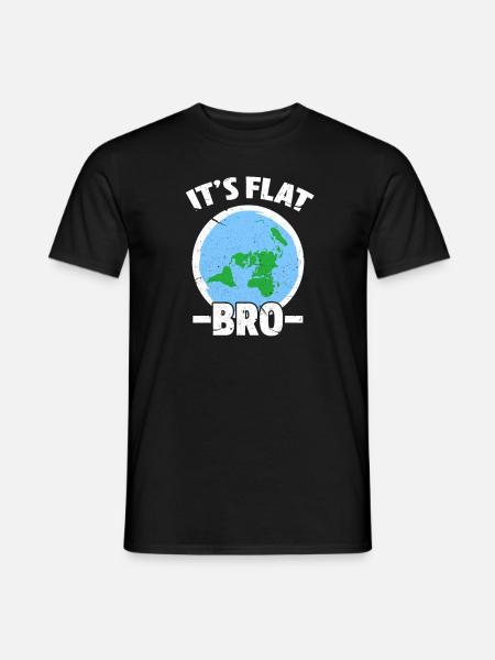 Cadeau de complot terre plate - T-shirt homme - noir