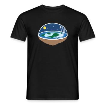 Terre plate - T-shirt homme - noir - Devant - AI Model Male 178 light (178cm)
