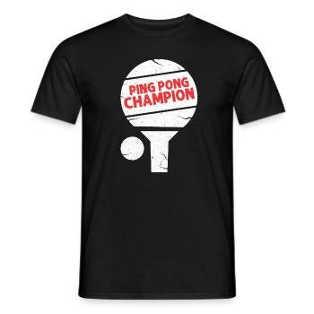ping-pong - Men's T-Shirt - black - Front - AI Model Male 178 light (178cm)