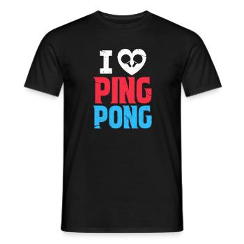ping-pong - Men's T-Shirt - black - Front - AI Model Male 178 light (178cm)
