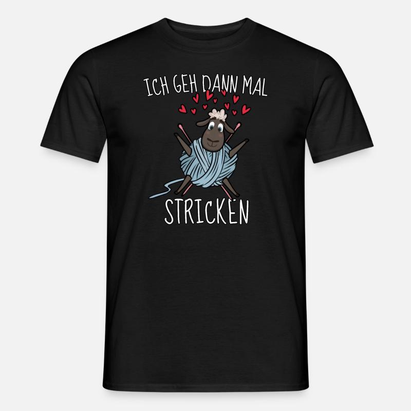 Lustiger Nähen & Näherin Stricken Spruch Geschenk - Männer T-Shirt - Schwarz