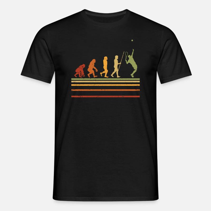 Tennis Evolution - Männer T-Shirt - Schwarz