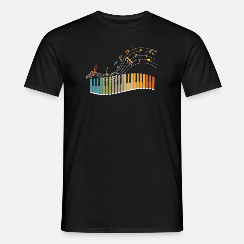 Piano - Männer T-Shirt - Schwarz