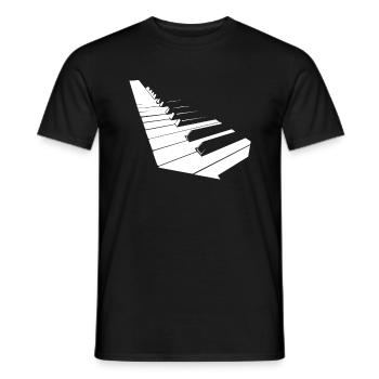 piano - Men's T-Shirt - black - Front - AI Model Male 178 light (178cm)
