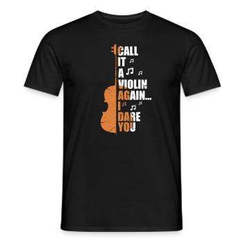 Viola orchestra violin violin cello gift - Men's T-Shirt - black - Front - AI Model Male 178 light (178cm)