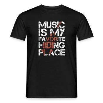 Violine - Männer T-Shirt - Schwarz - Vorne - AI Model Male 178 light (178cm)