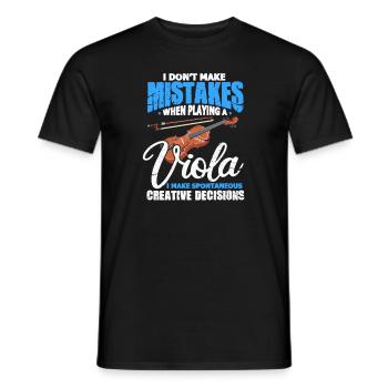 Viola orchestra viola violin violin gift - Men's T-Shirt - black - Front - AI Model Male 178 light (178cm)