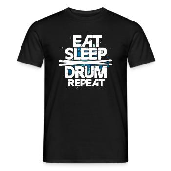 Drums - Men's T-Shirt - black - Front - AI Model Male 178 light (178cm)