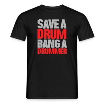 Drummer - Männer T-Shirt - Schwarz - Vorne - AI Model Male 178 light (178cm)