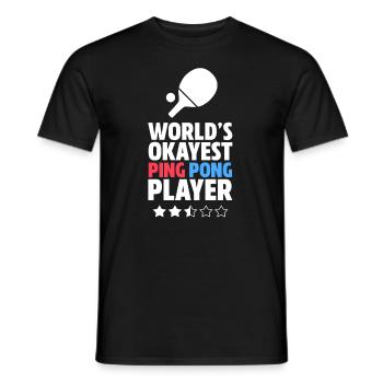 Ping pong table tennis ping pong gift - Men's T-Shirt - black - Front - AI Model Male 178 light (178cm)