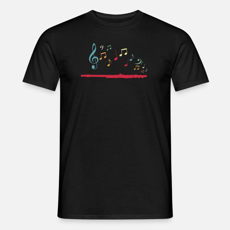 Flöte Querflöte Flöten Orchester Musik Geschenk - Männer T-Shirt - Schwarz