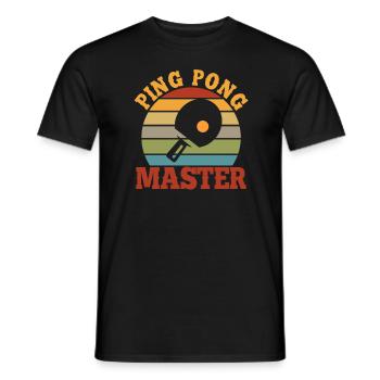 Ping pong table tennis ping pong gift - Men's T-Shirt - black - Front - AI Model Male 178 light (178cm)