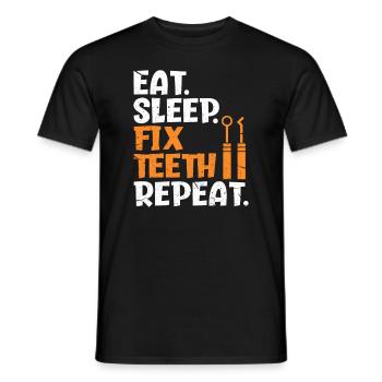 dentist - Men's T-Shirt - black - Front - AI Model Male 178 light (178cm)