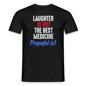 Propofol Medizin Anästhesie Geschenk - Männer T-Shirt - Schwarz - Vorne - AI Model Male 178 light (178cm)