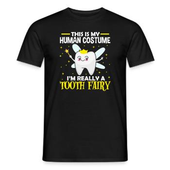 Tooth fairy dentist tooth teeth costume gift - Men's T-Shirt - black - Front - AI Model Male 178 light (178cm)