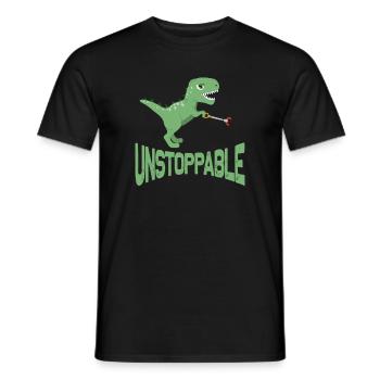 Occupational therapist dinosaur - Men's T-Shirt - black - Front - AI Model Male 178 light (178cm)