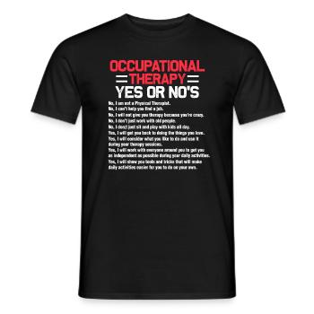 Occupational therapy occupational therapist - Men's T-Shirt - black - Front - AI Model Male 178 light (178cm)