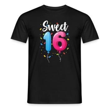 16. Geburtstag - Männer T-Shirt - Schwarz - Vorne - AI Model Male 178 light (178cm)