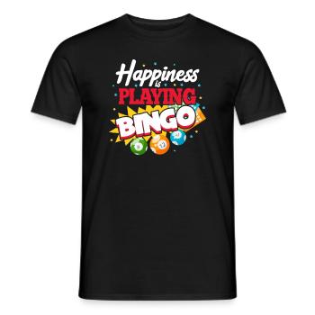 Bingo Play Gambling Lotto Grandma Grandpa Gift - Men's T-Shirt - black - Front - AI Model Male 178 light (178cm)