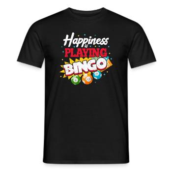 bingo - Men's T-Shirt - black - Front - AI Model Male 178 light (178cm)