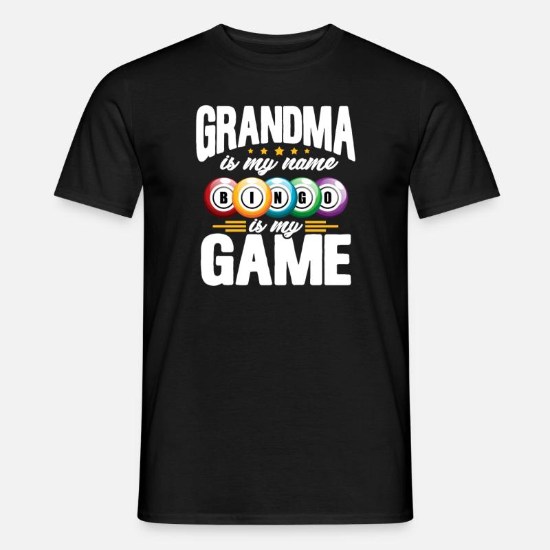 Bingo Oma - Männer T-Shirt - Schwarz