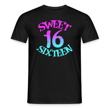 16. Geburtstag - Männer T-Shirt - Schwarz - Vorne - AI Model Male 178 light (178cm)