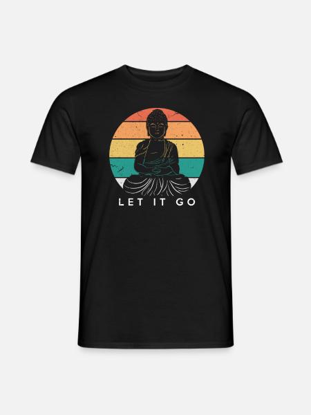 Cadeau de yoga de bouddhisme de méditation de Bouddha - T-shirt homme - noir