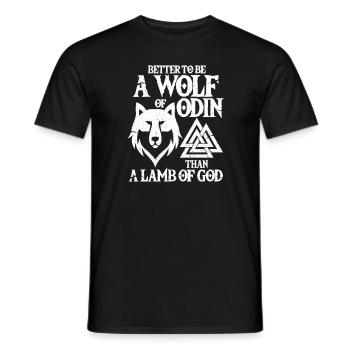 Wolf Odin Wikinger Walhalla Wolfpack Geschenk - Männer T-Shirt - Schwarz - Vorne - AI Model Male 178 light (178cm)