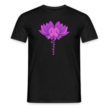 Cadeau de méditation Yoga Fleur de Lotus Lotus - T-shirt homme - noir - Devant - AI Model Male 178 light (178cm)