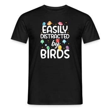 Bird Birds Watching Nature Wings Animal Gift - Men's T-Shirt - black - Front - AI Model Male 178 light (178cm)